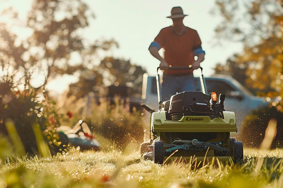 compact electric lawn mower