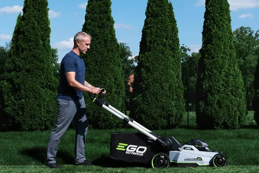 electric walk behind mower